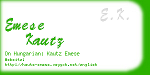 emese kautz business card